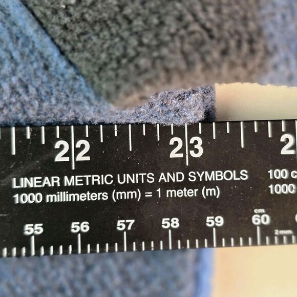 WRANGLER Premium Quality Flannel Men's Medium Fleece Blue Plaid Button Up - Picture 7 of 10